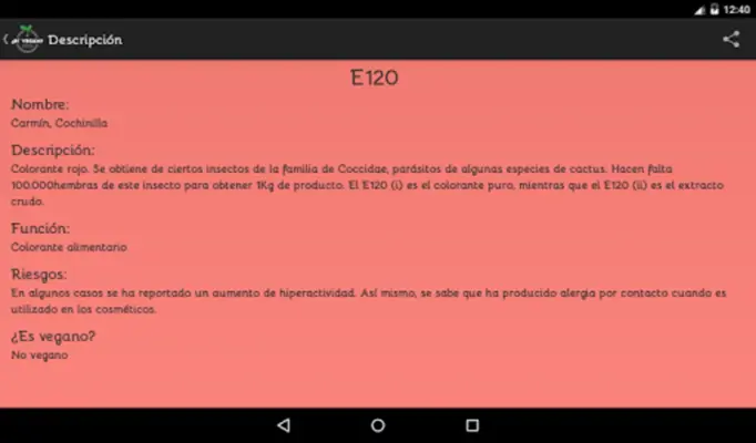 ¿Es Vegan? android App screenshot 1